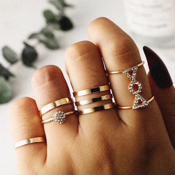 NEW 5 PC SET BOHEMIAN MIDI RING SET - Picture 2 of 6